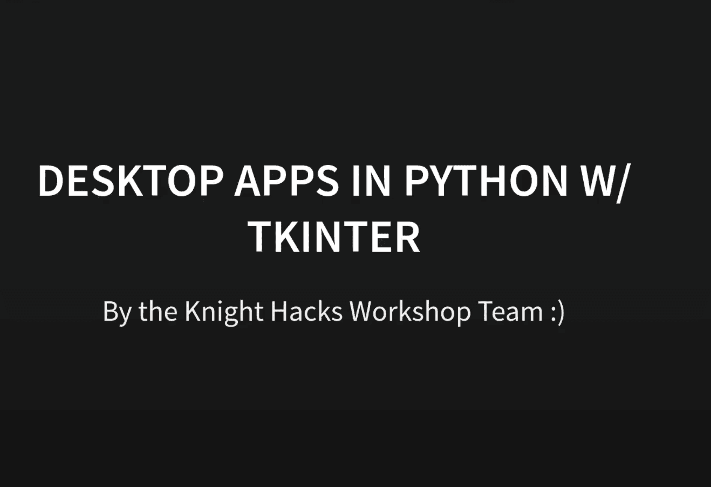 Intro GUI Applications